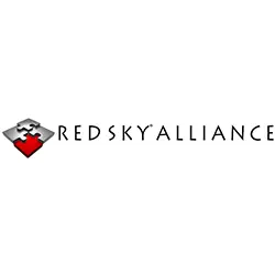 Red Sky Alliance - Cybersecurity Collaboration Services. Red Sky Alliance logo - red diamond icon with white accents and text Red Sky Alliance.