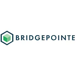 Bridgepointe - Technology Solutions Provider. Bridgepointe logo - green cube icon with text Bridgepointe.