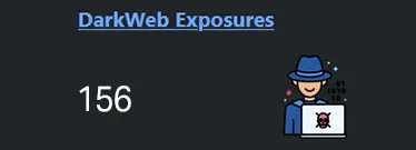 Image of the TRaViS dashboard showing dark web exposures. Image of the TRaViS dashboard showing dark web exposures.